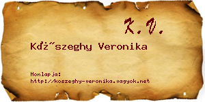 Kőszeghy Veronika névjegykártya